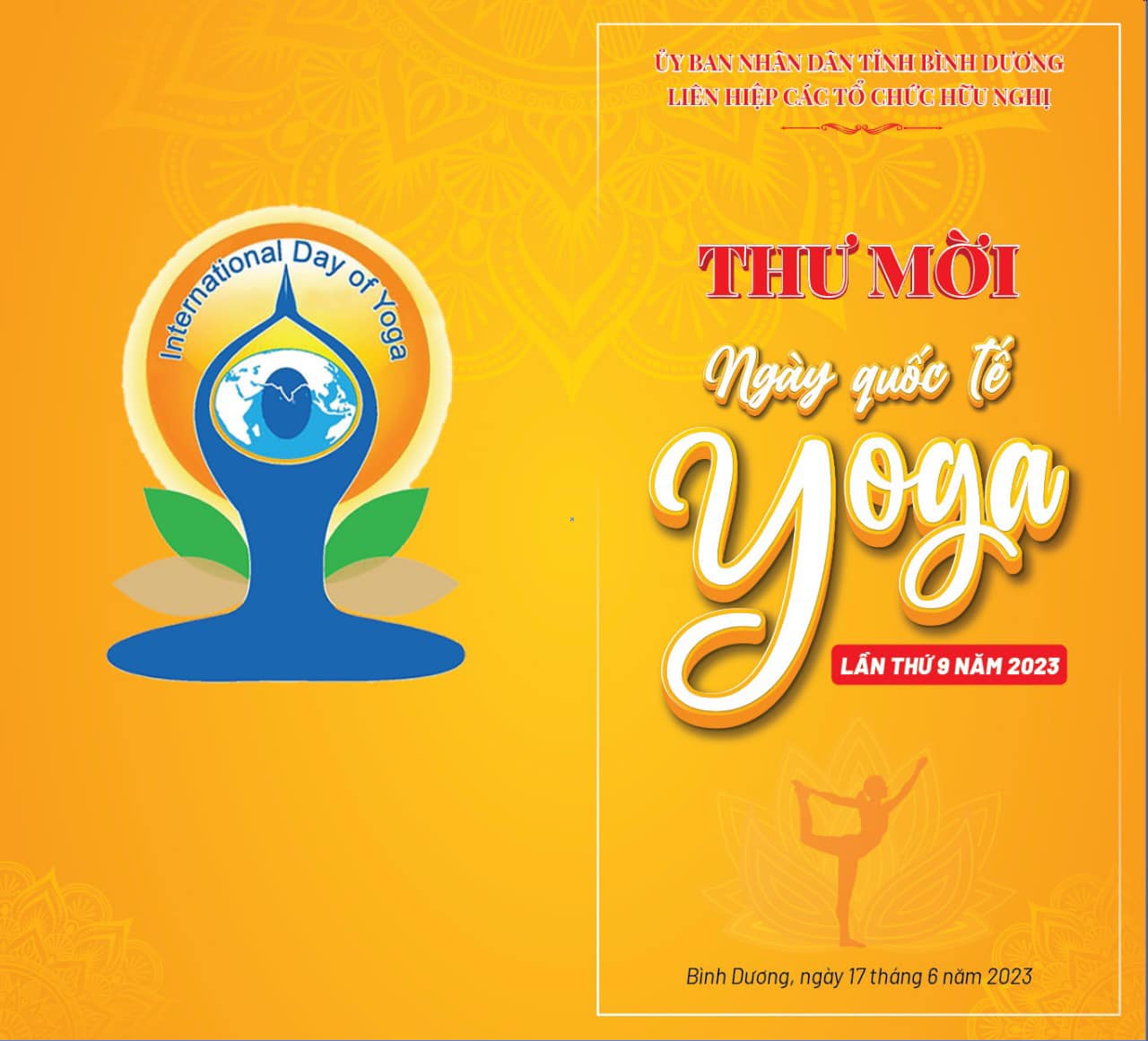 Thư mời tham gia Quốc Tế Yoga 2023